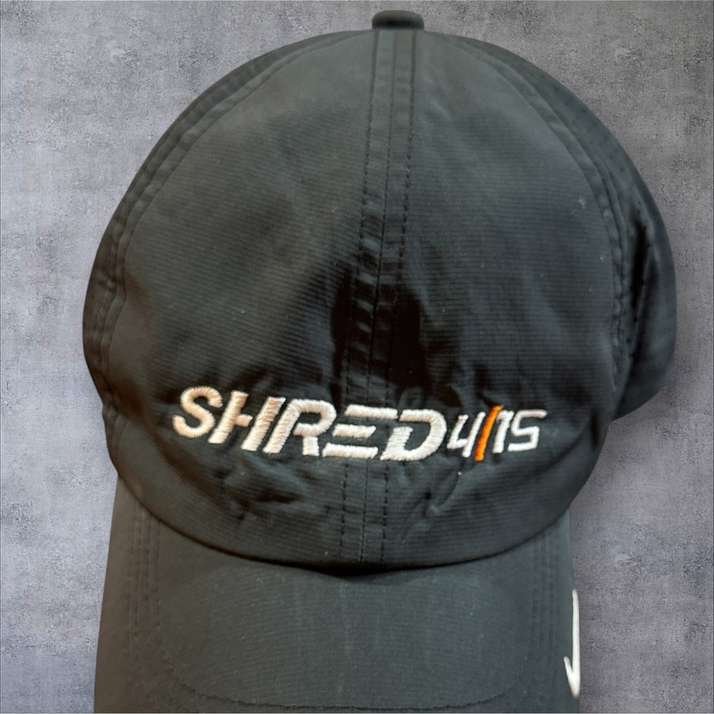Nike Shred415 Heritage 86 Adjustable Hat One Size Black Perforated Running Cap